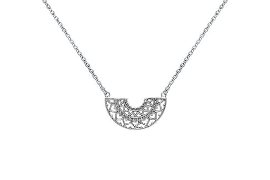 collier demi mandala en argent sterling boho chic fait main