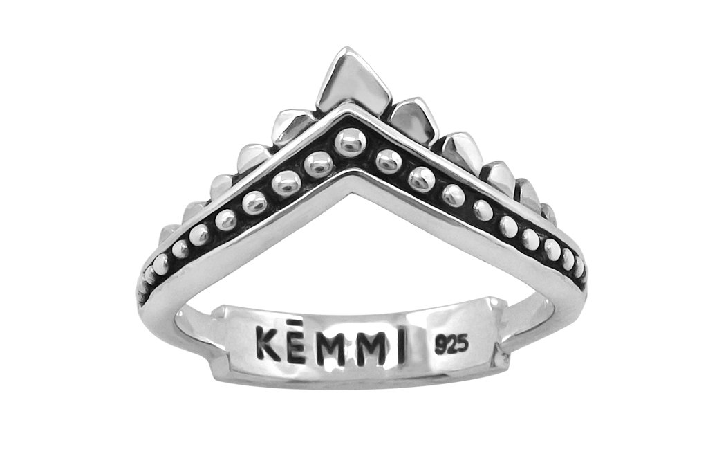 sterling silver ring boho feather style bohemian stackable gypsy kemmi collection