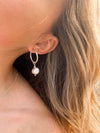 Silver Nebula Pearl Earrings