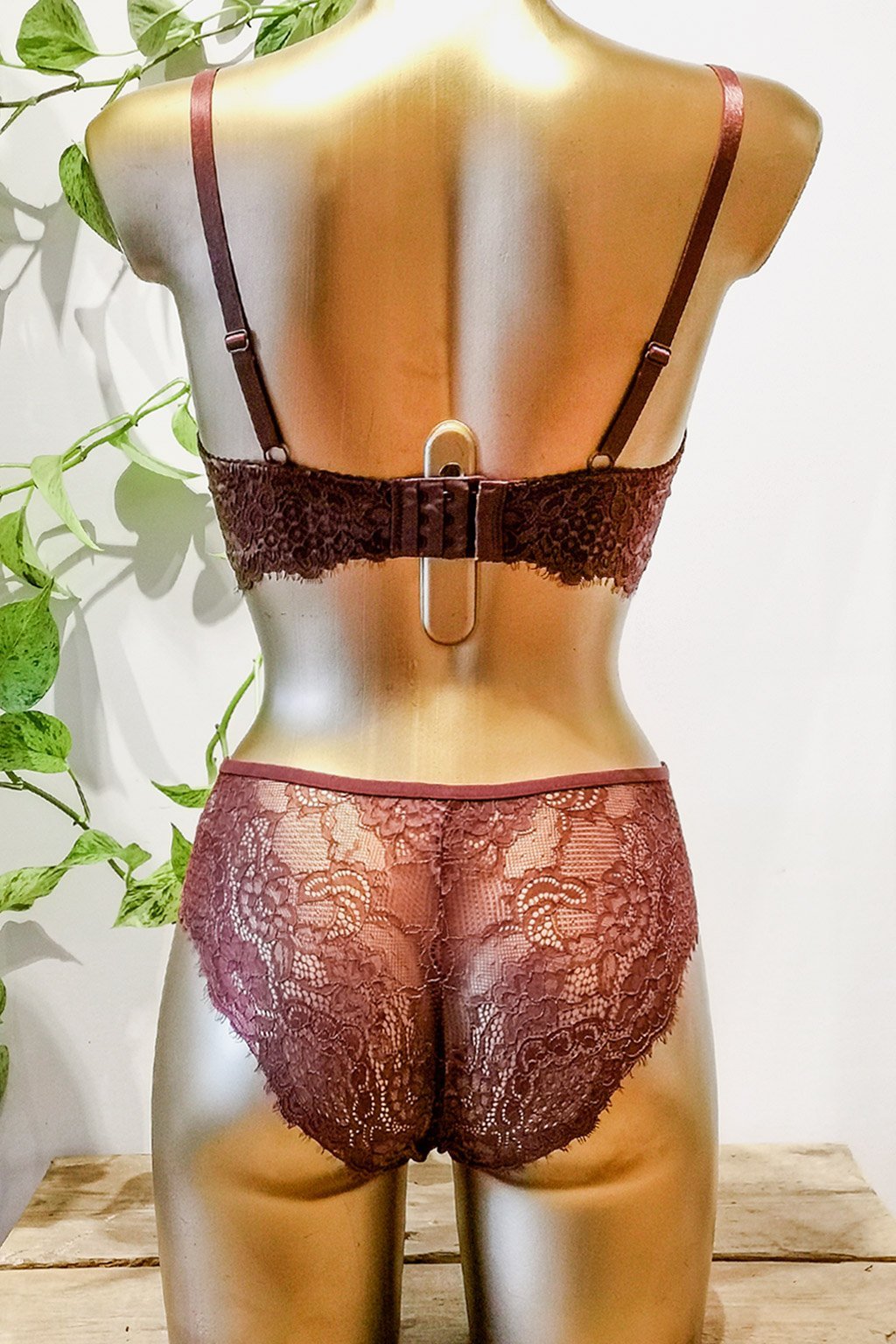 Lingerie Irina Choco Berry Bra  See-Through Lace Bralette - KEMMI  Collection