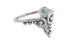 Bague en argent sterling style bohème bijoux arc-en-ciel pierre de lune fait main collection kemmi