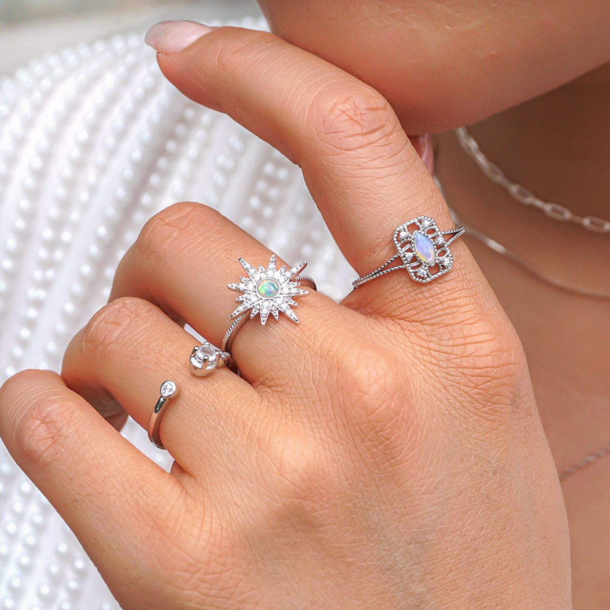 Bague Opale Etoile
