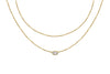 style superposé collier en or jaune 18 carats pendentif unique zircone cubique or vermeil collection kemmi
