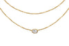 style superposé collier en or jaune 18 carats pendentif unique zircone cubique or vermeil collection kemmi
