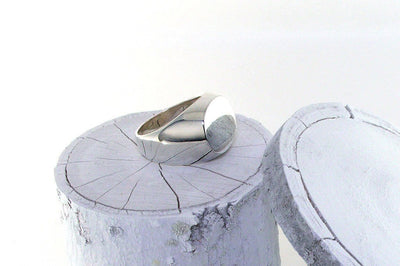 men's silver ring signet modern style polished jewelry fashion handmade kemmi collection