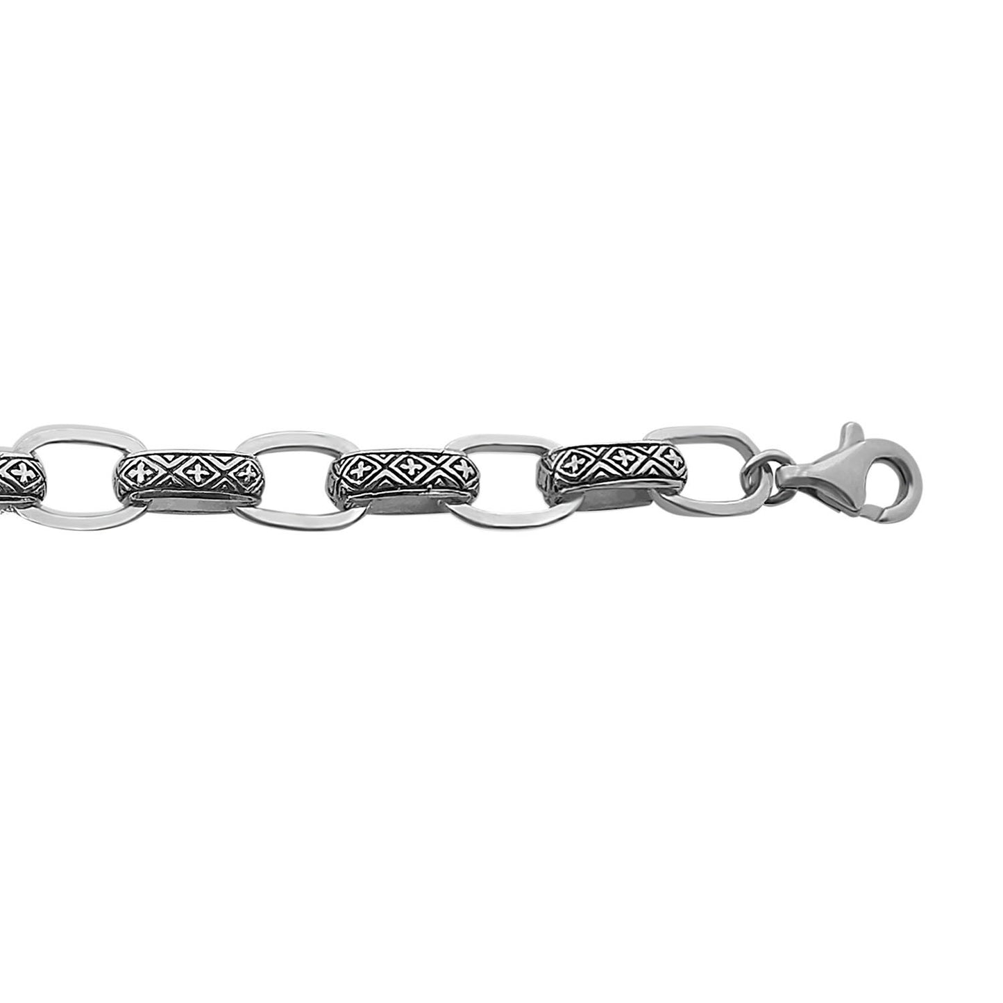 Bracelet chaîne à maillons en argent pour homme