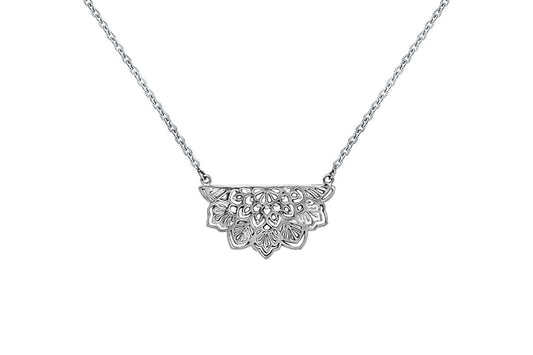 Collier breloque mandala lotus en argent sterling bohème gitane boho chic bijoux fait main collection kemmi