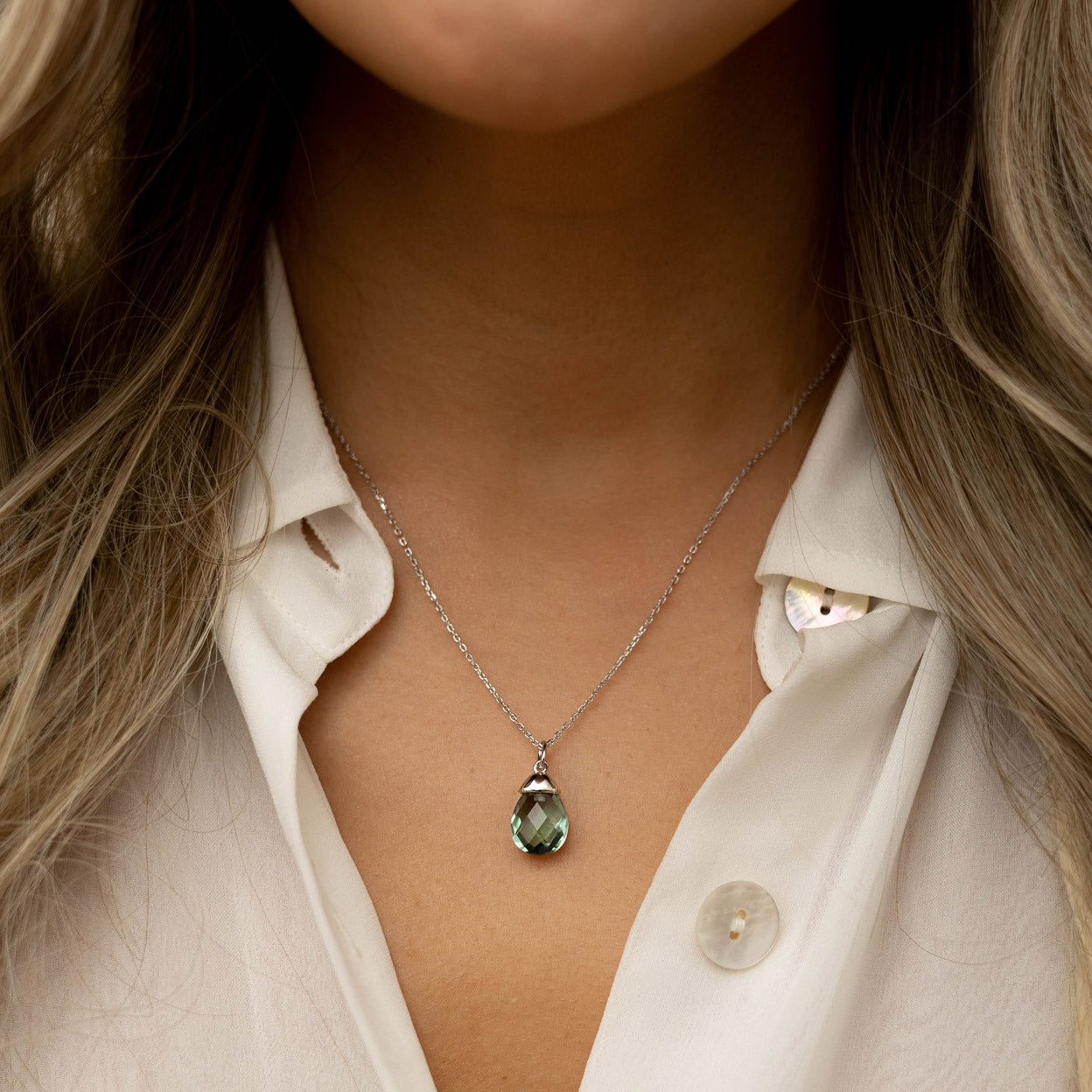 Mabel Green Amethyst Necklace