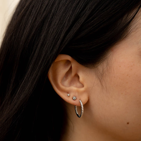 Medium Twist Hoops