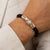 Bracelet en cuir noir Owen pour hommes