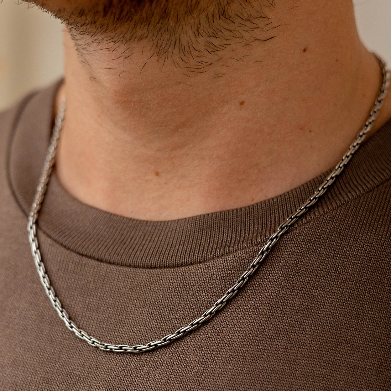 Chaîne de collier mini câble en argent