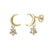 14k gold vermeil earring dainty style crescent star drop cz kemmi jewelry boho chic