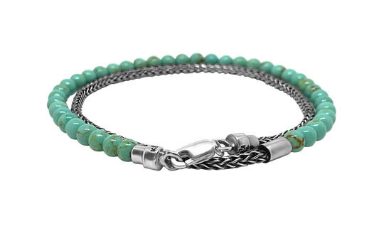 sterling silver double wrap bracelet arizona jade beads lobster clasp accessory kemmi collection