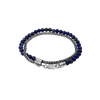 Silver Mini Chain Blue Lapis Beads