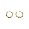 Boucles d'oreilles créoles en or 18 carats huggie charnière fermeture à pression fermoir tous les bijoux minimaux kemmi colletion boho chic fait à la main