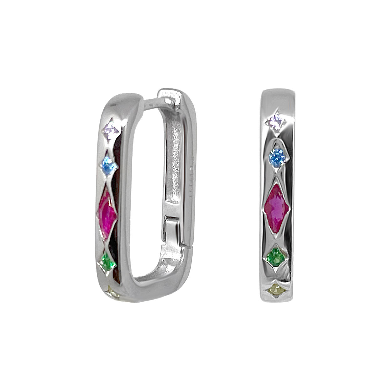 Naila Rainbow CZ Hoops