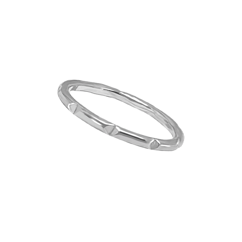 Bague à encoche en argent