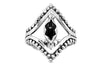 bague en argent sterling pierre d'onyx noir femme fait main boho bohème collection kemmi