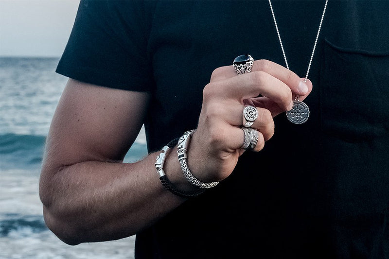 anneau de roue en argent sterling pour hommes style bijoux modernes collection kemmi