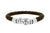 bracelet en cuir marron tissé pour hommes fermeture en argent fermoir poussoir style de tous les jours collection kemmi