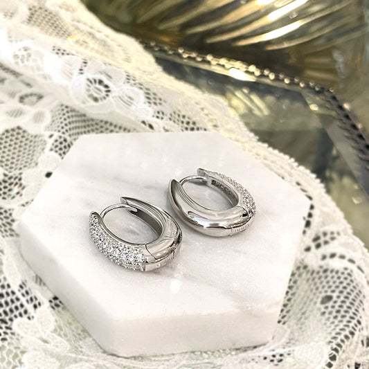 Pavé Chunky Hoops