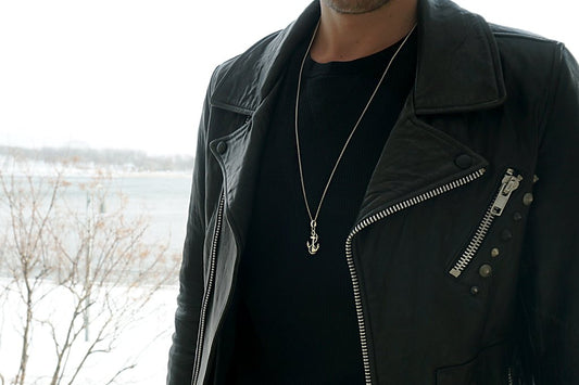 men's sterling silver necklace pendant modern fashion jewelry style Kemmi Collection