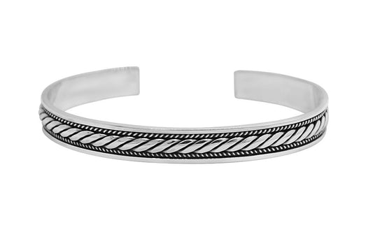 bracelet manchette en argent sterling pour hommes, bijoux de style décontracté moderne, collection kemmi
