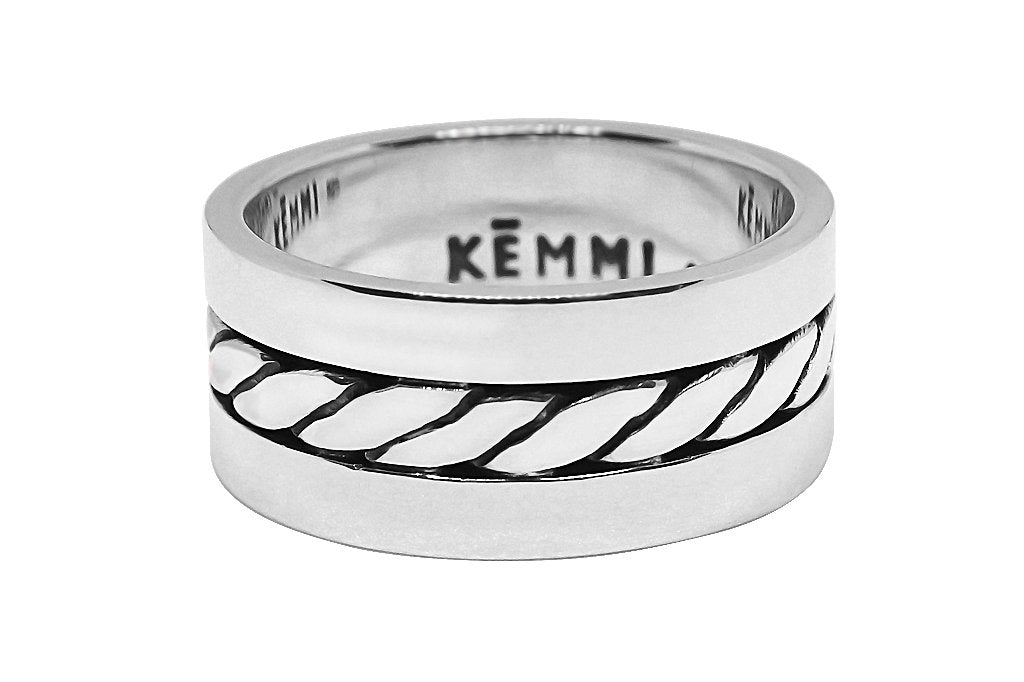 men's sterling silver ring handmade modern style accessory kemmi collection