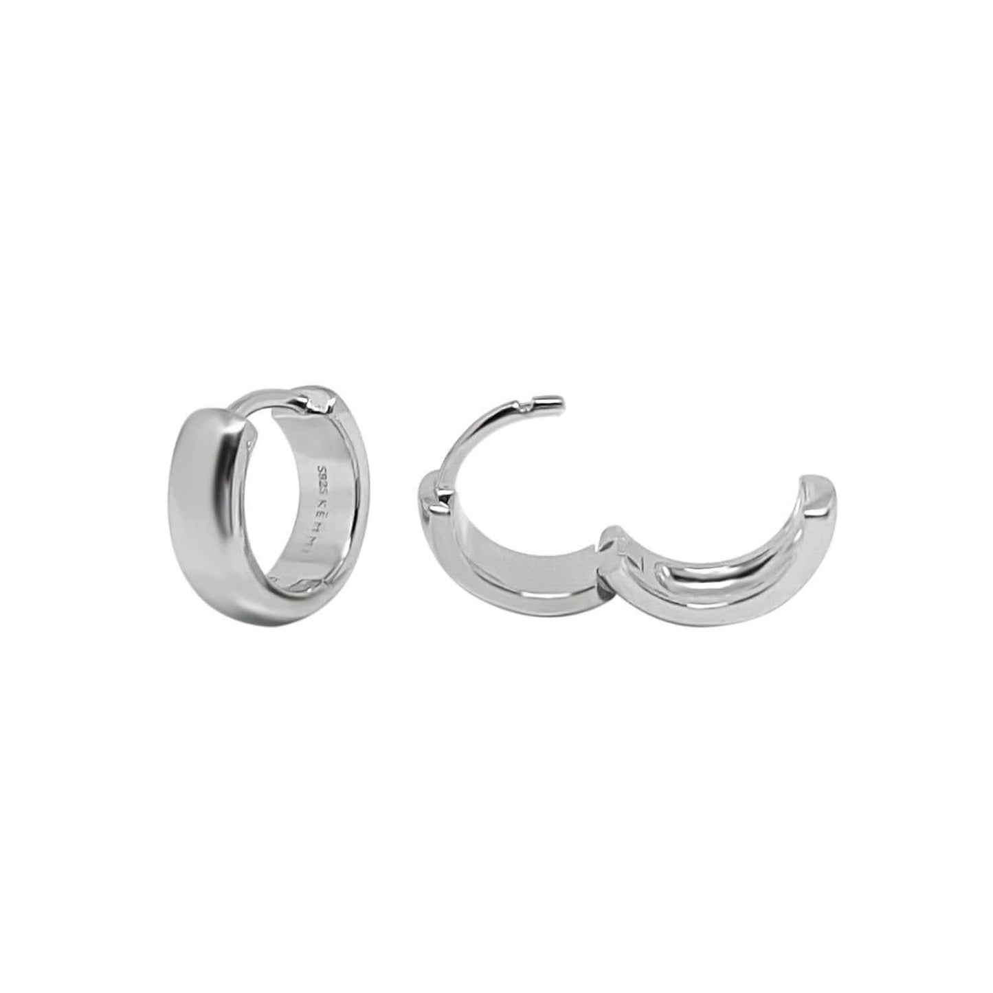 Boucles d'oreilles larges petites créoles