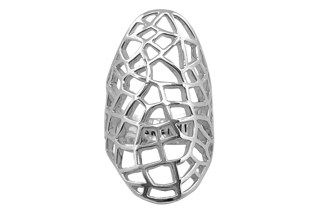 Statement womens silver ring bohemian chic style jewellery kemmi collection