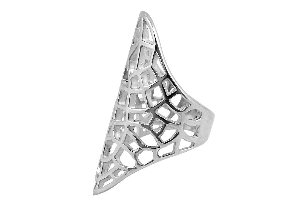 Statement silver bohemian ring bohemian chic style jewellery kemmi collection