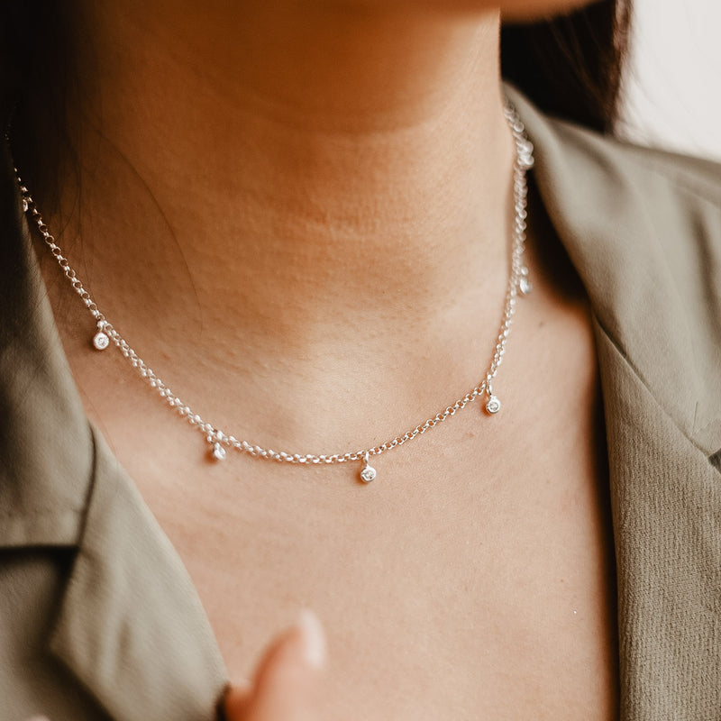 Rolo CZ Chain Necklace