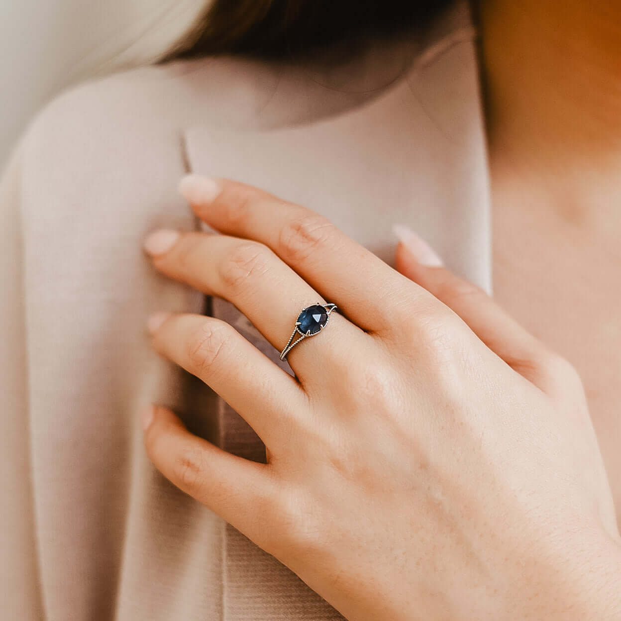 Bague topaze bleue Chandra London