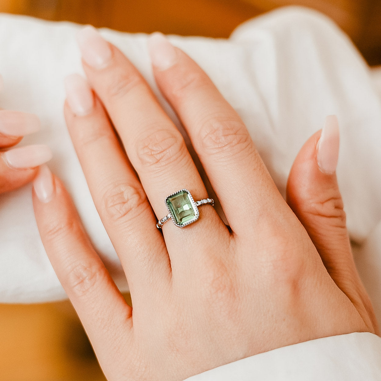 Bague Améthyste Verte Neva