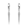Boucles d'oreilles créoles Spike CZ