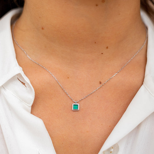 Collier Pendentif Malachite