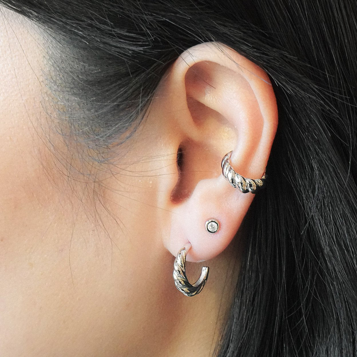 Croissant Stud Hoops