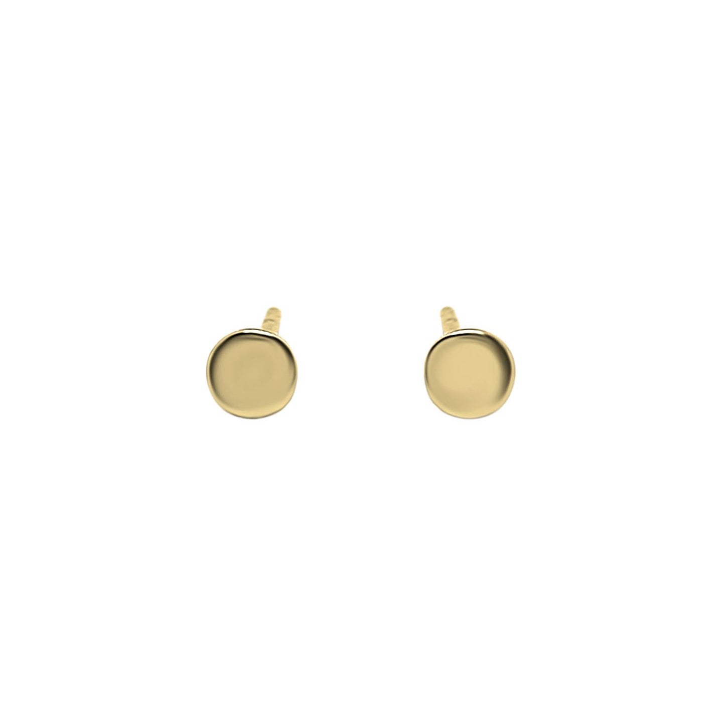 Single Disc Stud Earrings