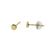18k gold disc stud earrings silicone back minimal every style jewelry kemmi collection