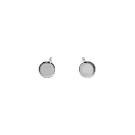 boucles d'oreilles disque en argent sterling dos en silicone minimal tous les styles de bijoux collection kemmi