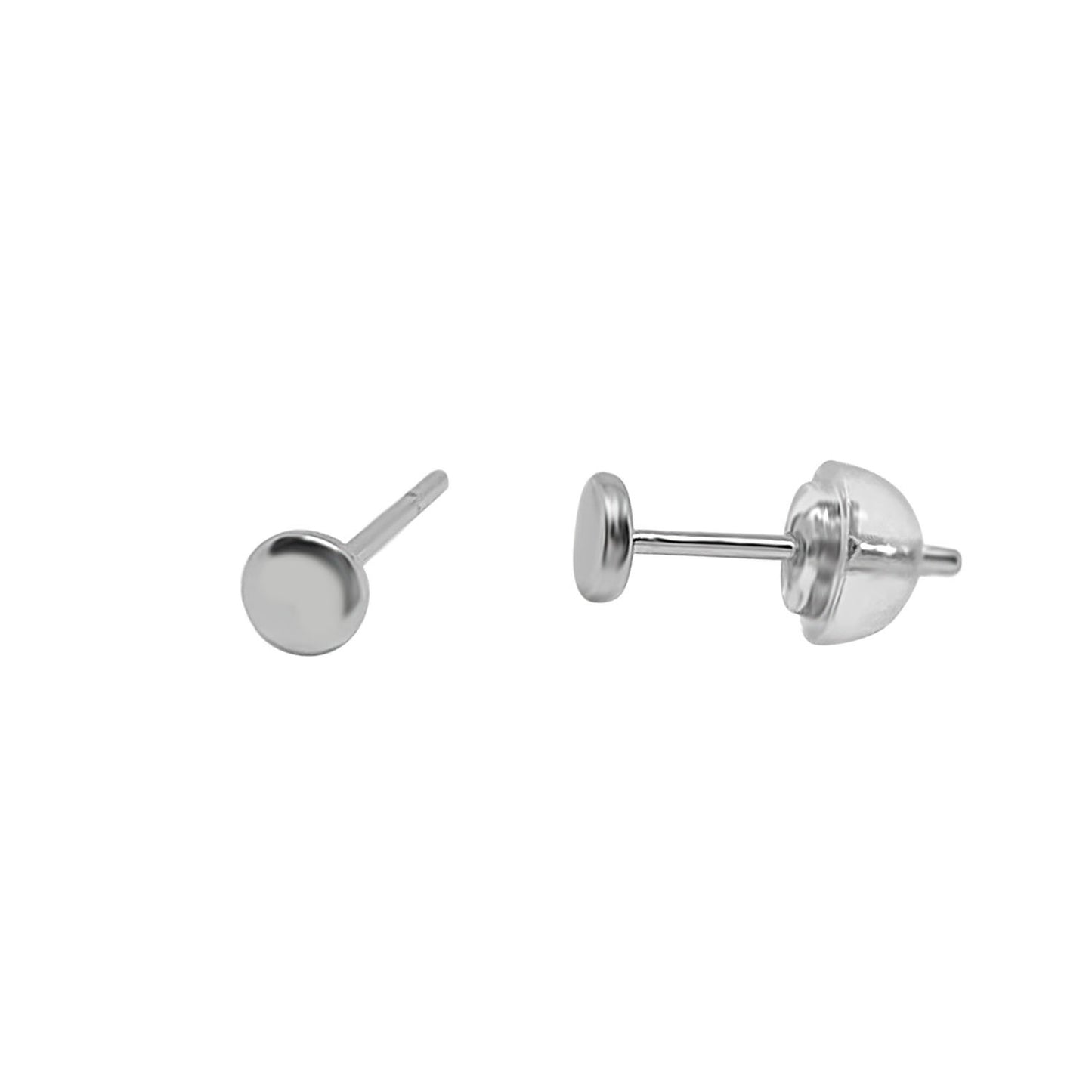 Single Disc Stud Earrings