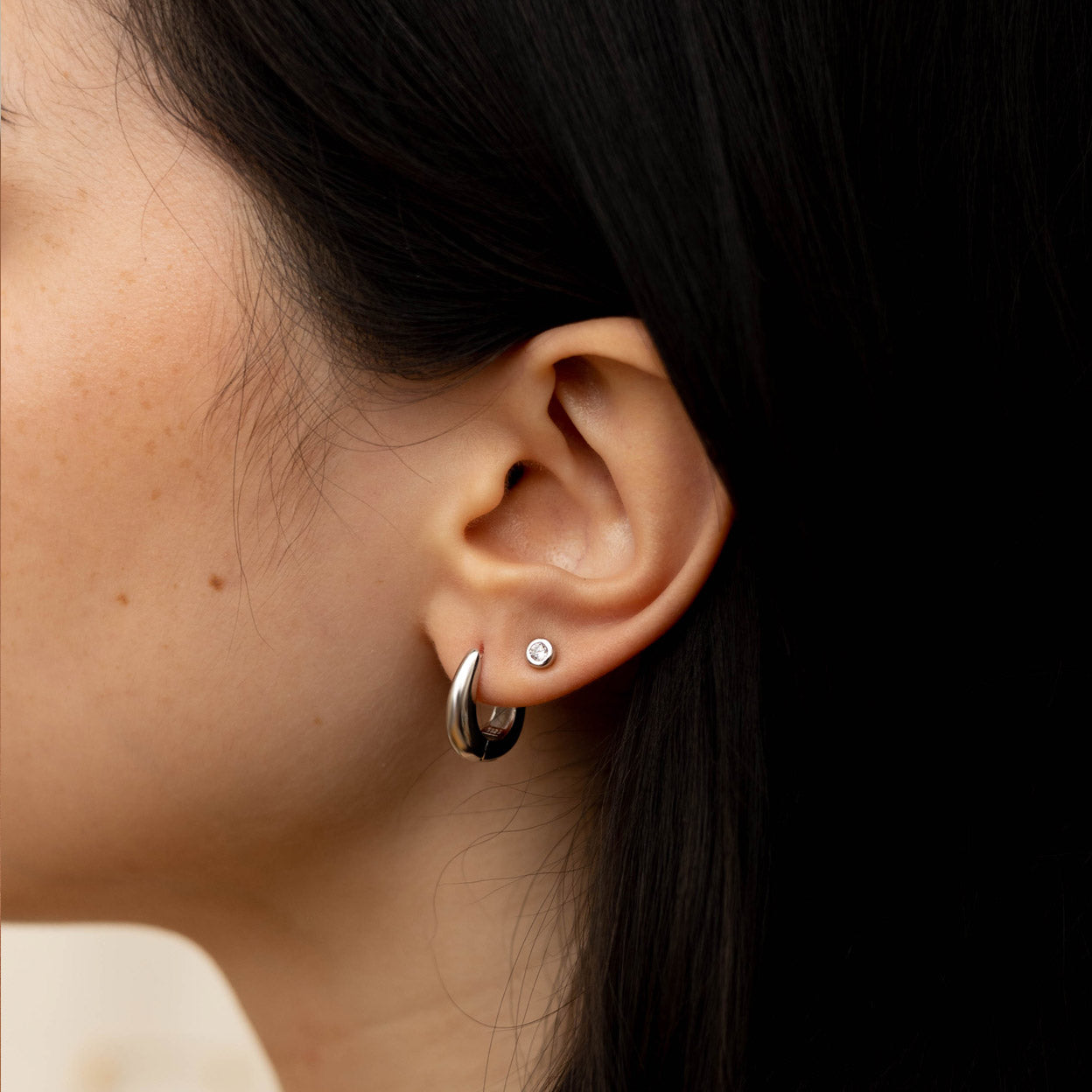 Small Chunky Hoops Earrings