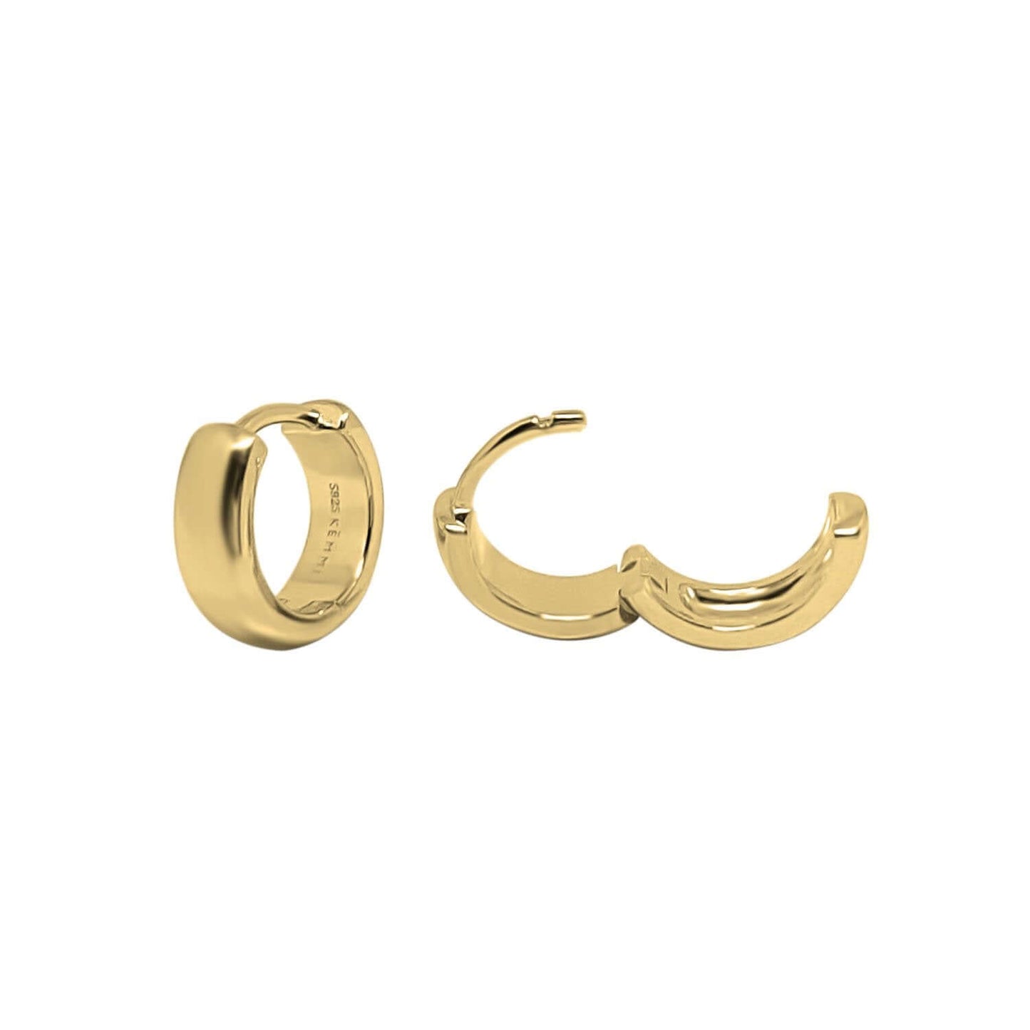 Boucles d'oreilles larges petites créoles