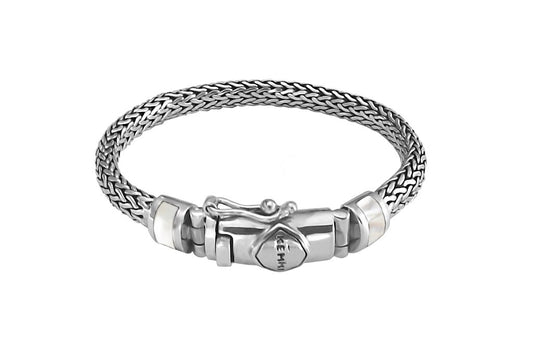 Snake Chain Mother of Pearl Bracelet 6mm