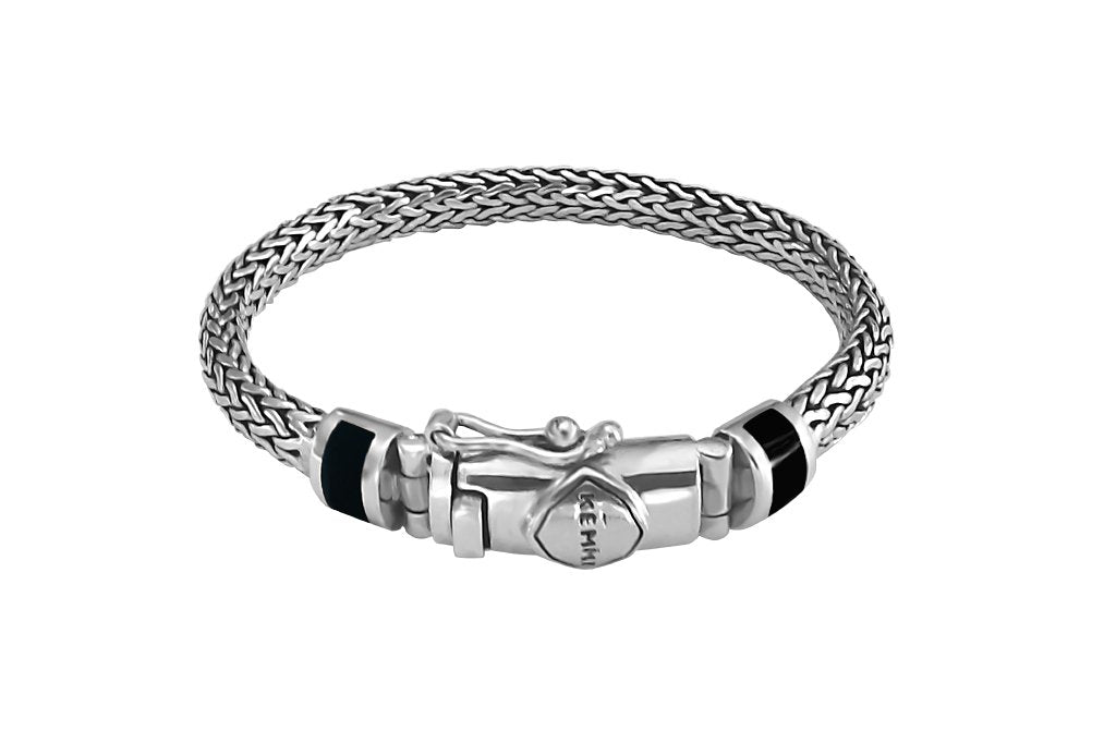 Snake Chain Onyx Bracelet 6mm