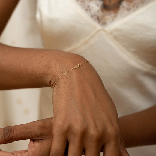 Solid Gold Chain Link Bracelet