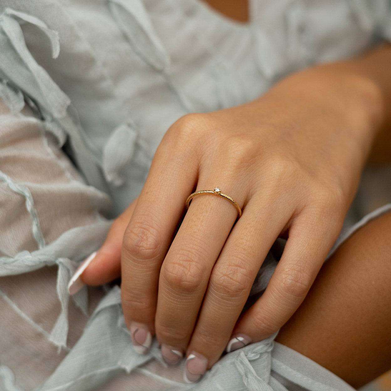 Bague Hanna en or massif et diamants