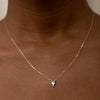 Solid Gold Thea Blue Topaz & Diamond Necklace