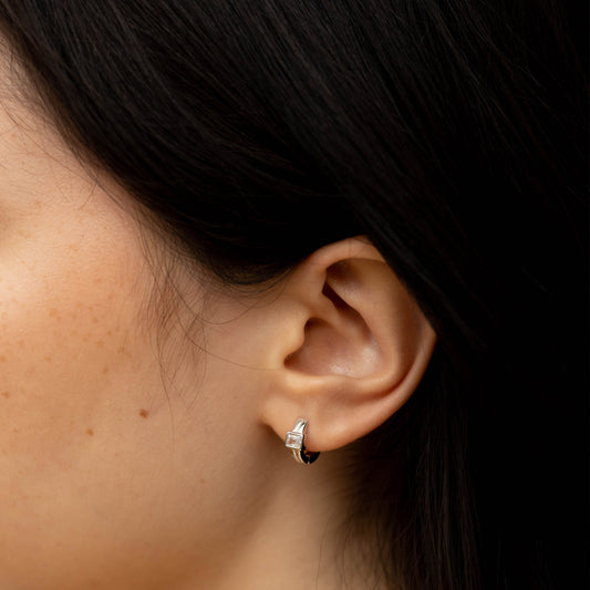 Square CZ Hoops