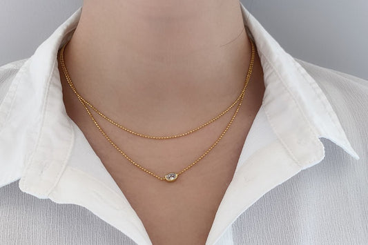 Collier ajustable Stardust en or jaune